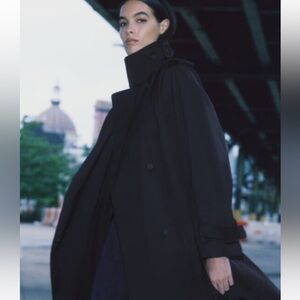 Zara Navy Trenchcoat NWOT